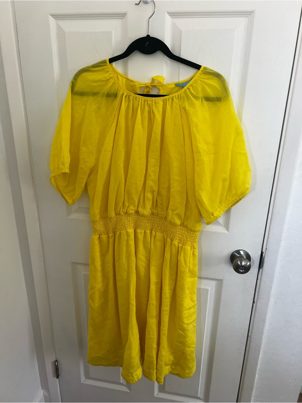 Draper James Yellow‎ Ruffled Neckline dress